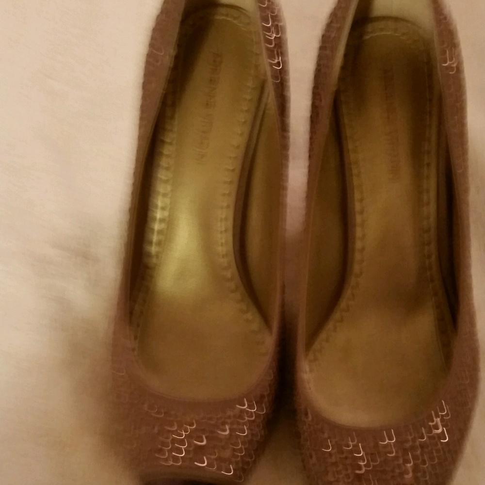 Adrienne Vittadini Satin Gemstone Platform Pumps